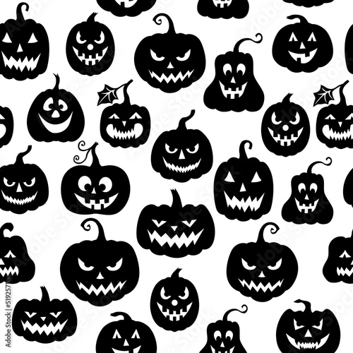 Halloween pumpkin pattern seamless
