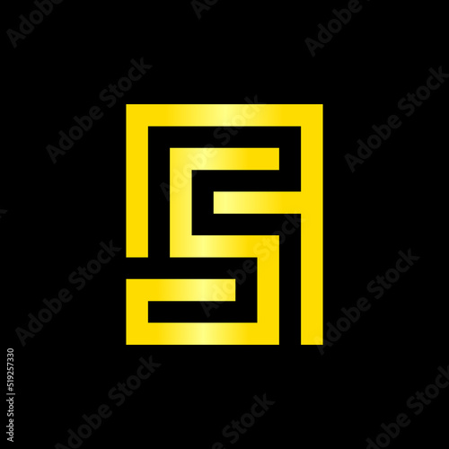 logo letter S and A