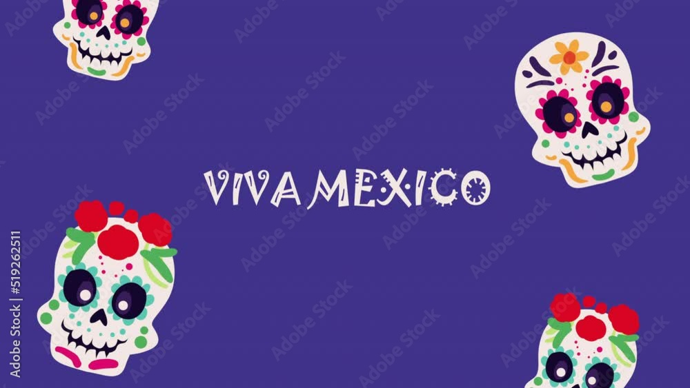 viva mexico lettering with skulls viva mexico lettering with skulls
