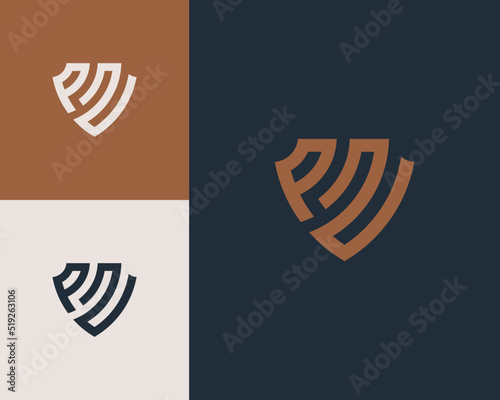 Letter P N logo design. creative minimal monochrome monogram symbol. Universal elegant vector emblem. Premium business logotype. Graphic alphabet symbol for corporate identity