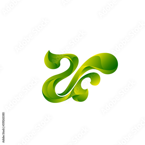 A letter nature logo. Spa and cosmetics logo (ID: 519263380)