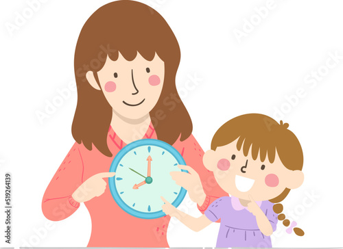 Kid Girl Mom Teach Read Clo...