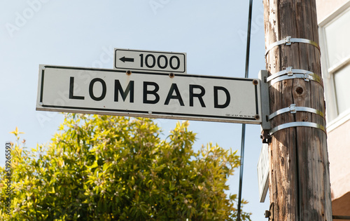 Lombard Street Sign San Francisco California