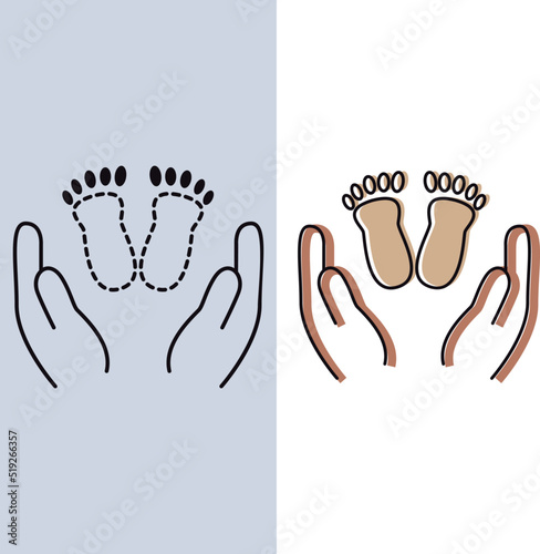 feet love and family containment icon