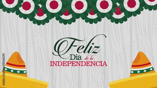 feliz dia de la independencia lettering