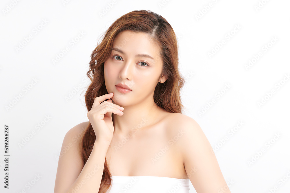 Beautiful young asian woman with clean fresh skin on white background, Face care, Facial treatment, Cosmetology, beauty and spa, Asian women portrait. Beautiful young asian woman with clean fresh skin on white background, Face care, Facial treatment, Cosmetology, beauty and spa, Asian women portrait.