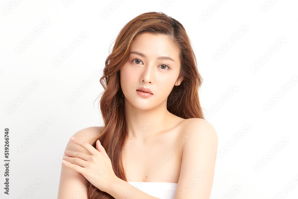 Beautiful young asian woman with clean fresh skin on white background, Face care, Facial treatment, Cosmetology, beauty and spa, Asian women portrait. Beautiful young asian woman with clean fresh skin on white background, Face care, Facial treatment, Cosmetology, beauty and spa, Asian women portrait.