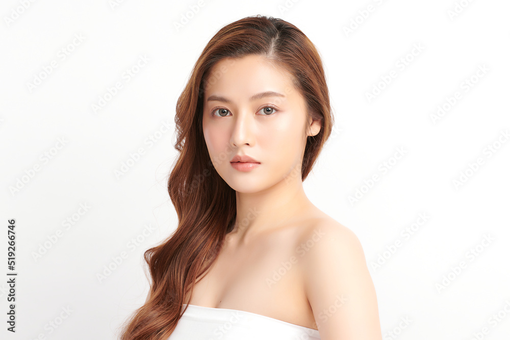 Beautiful young asian woman with clean fresh skin on white background, Face care, Facial treatment, Cosmetology, beauty and spa, Asian women portrait. Beautiful young asian woman with clean fresh skin on white background, Face care, Facial treatment, Cosmetology, beauty and spa, Asian women portrait.