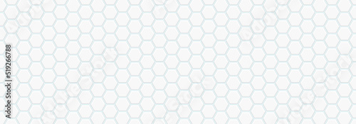 Embossed light grey hexagon on light blue background. Abstract honeycomb. Abstract tortoiseshell