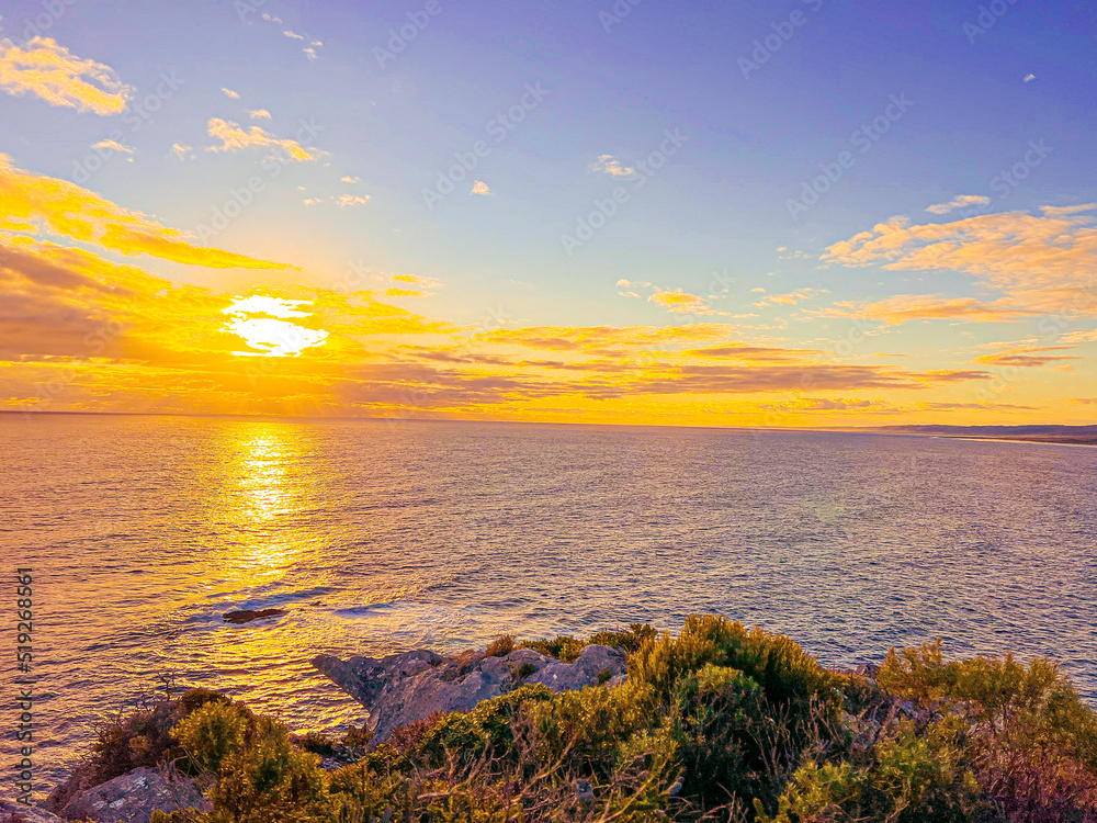 sunset over the sea