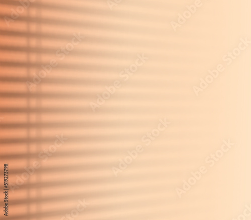 Overlay shadow from window blinds on floor and wall. Transparent reflection sun effect and natural lighting on background. Realistic gradient vector illustration.