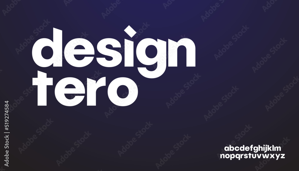 designtero, modern font typeface design alphabet logo vector