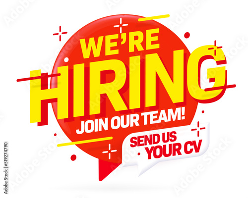 Hiring info banner for human resources searching