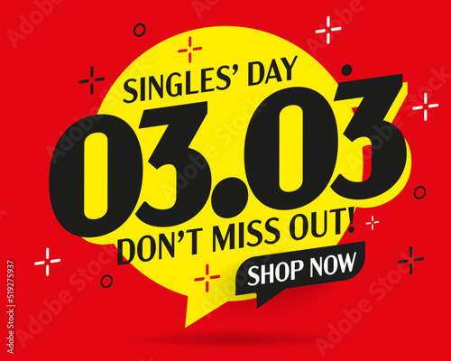 03.03 single day sale sticker label template