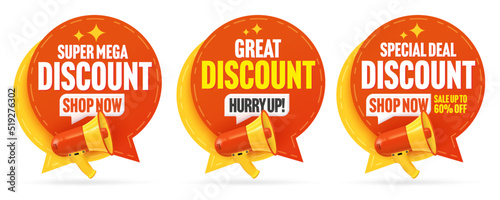 Super mega discount special deal sale sticker set