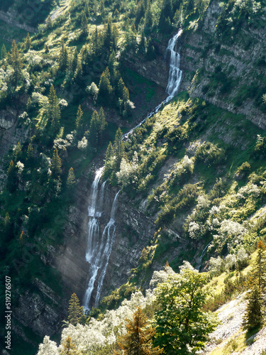 Waterfall at Soiernspitze mountain  Bavaria  Germany