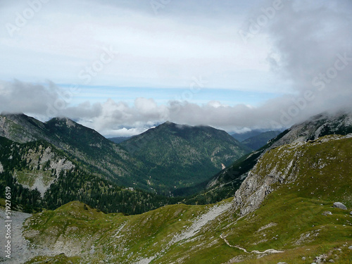Mountain hiking tour to Soiernspitze mountain  Bavaria  Germany