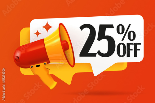 25 percent off sale sticker template