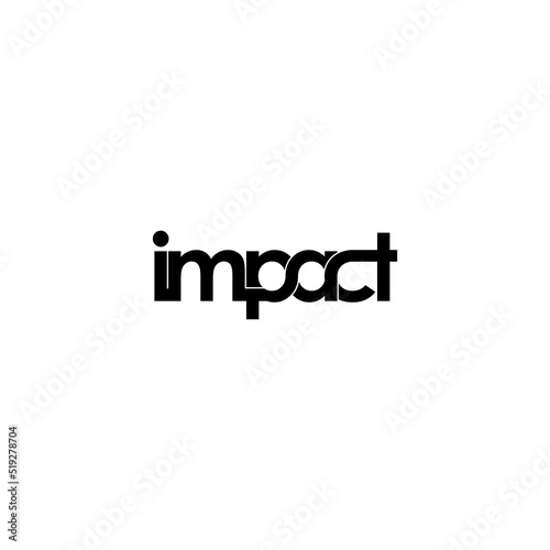 impact letter original monogram logo design