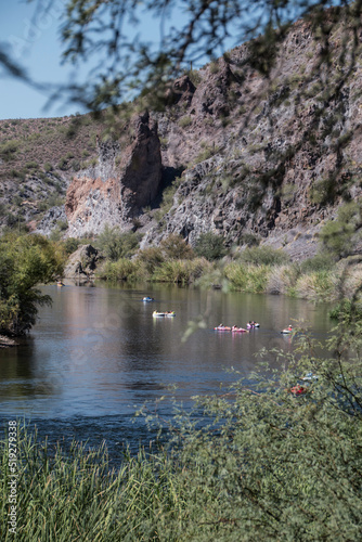 Tubing down a the Salt River in Arizona