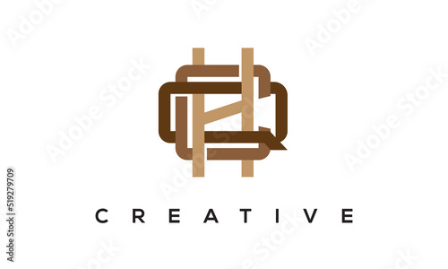 HCQ initial monogram logo, creative typography logo vector template. photo