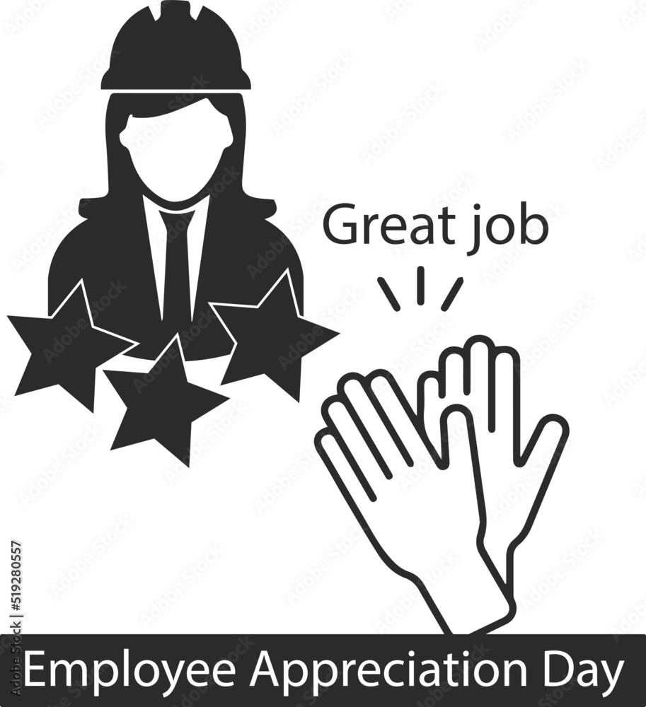 Employee appreciation day symbol vector Employee appreciation day symbol vector
