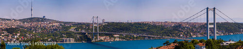 Fotografie, Obraz istanbul bosphorus panoramic view