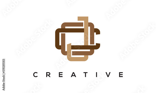 JOC initial monogram logo, creative typography logo vector template. photo