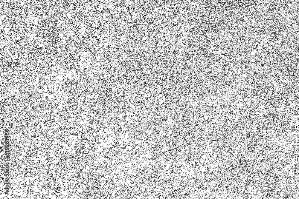 Distressed black texture. Dark grainy texture on white background. Dust overlay textured. Grain noise particles. Rusted white effect. Grunge design elements. Vector illustration, EPS 10.