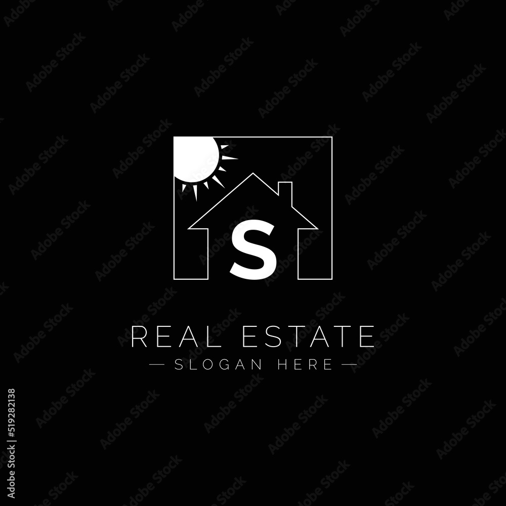 Real Estate Logo for Letter S - Home and House icon With Letter S for ...