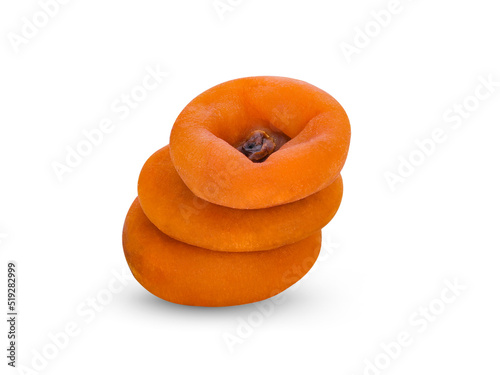 dried persimmon isolated on white background