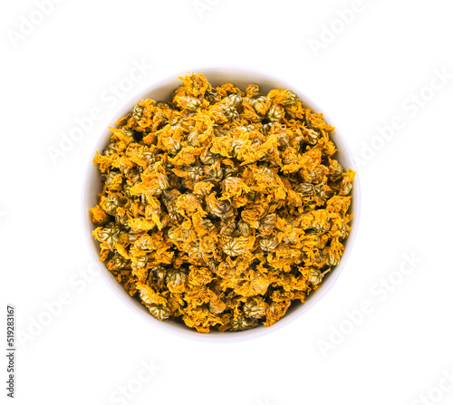 dried chrysanthemum isolated on white background