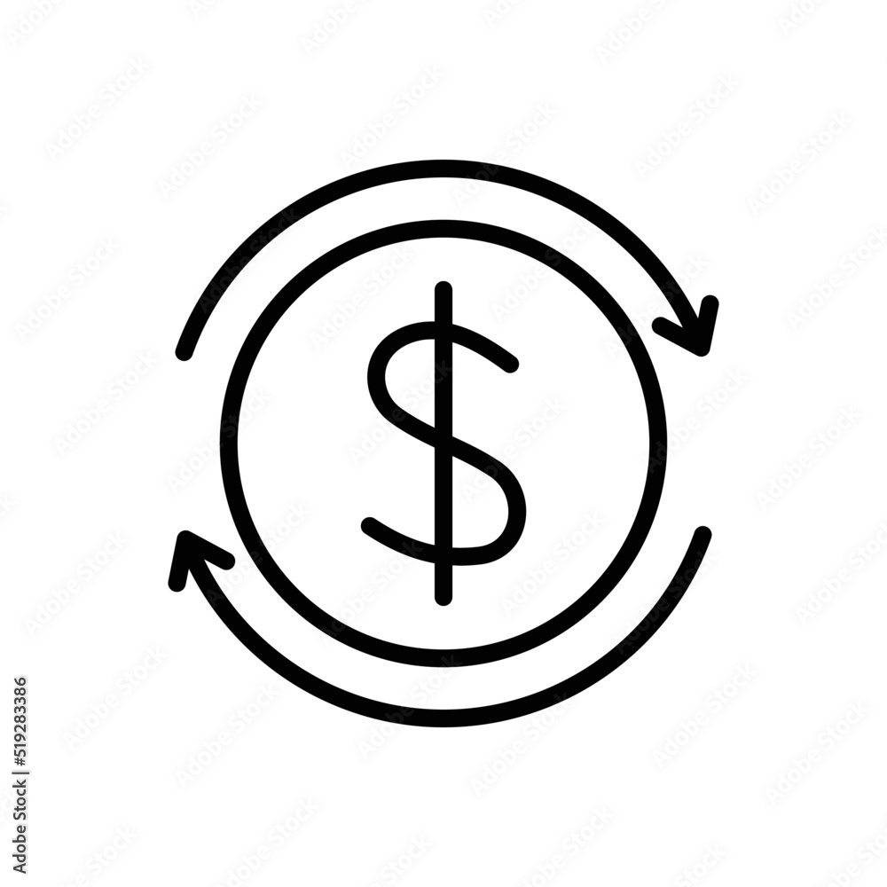 Currency exchange icon vector graphic illustration Currency exchange icon vector graphic illustration