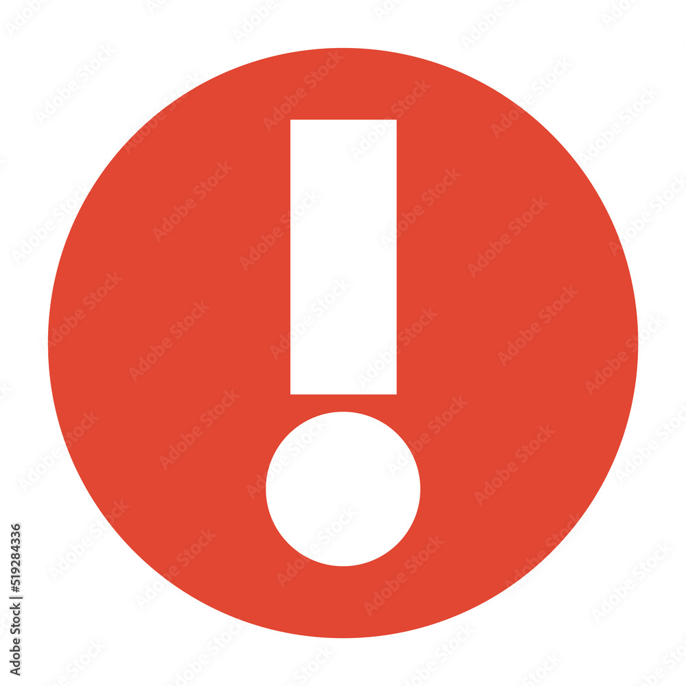 Roter Button: Warnhinweis, Achtung oder Vorsicht mit Ausrufezeichen Icon Roter Button: Warnhinweis, Achtung oder Vorsicht mit Ausrufezeichen Icon