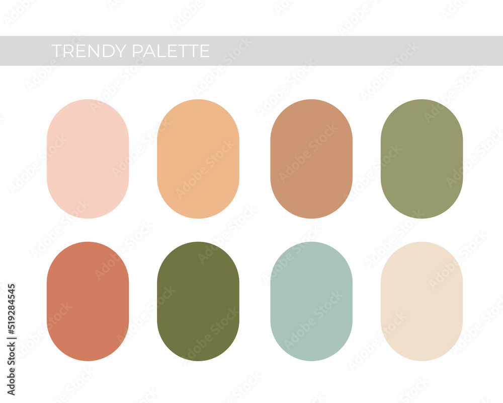 Trendy color palette template for your creative design