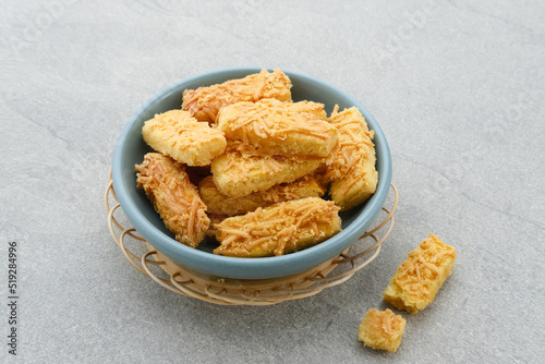 Crunchy kaastengels cookies. Dutch influenced Indonesian cookies, typically served during hari raya Eid Fitri. 
 photo