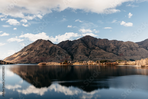 Landscape Scenery of Glendhu Bay, Lake Wanaka South Island, New Zealand