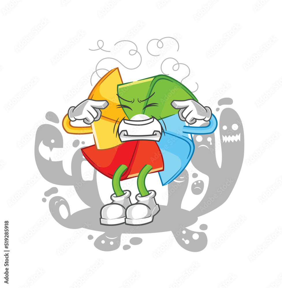 Obraz premium paper windmill arguing each other cartoon vector