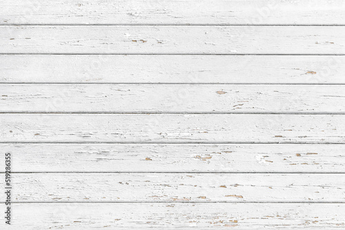 Fotografiet White wooden background Distressed wood texture