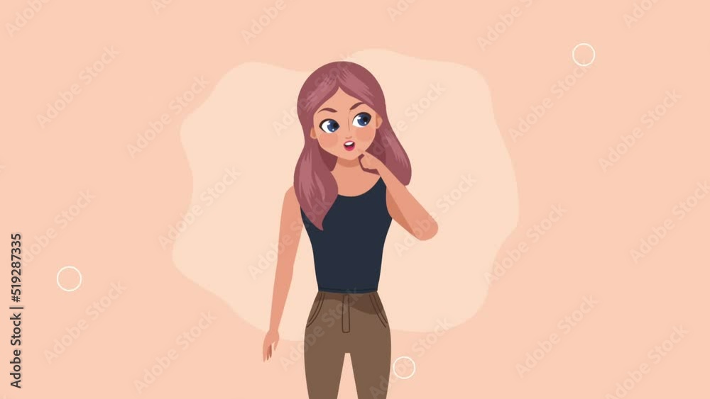 beautiful young woman character animation beautiful young woman character animation
