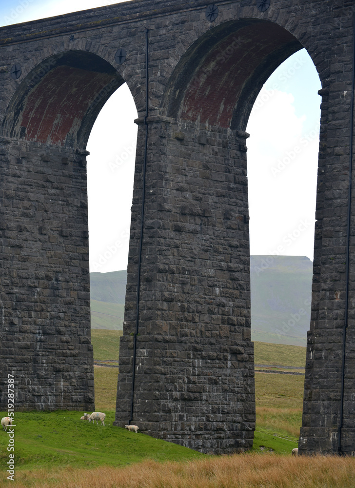 Arches of Ribbleshead viaduct in Ribblesdale, Yorkshire Dales