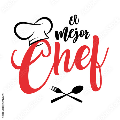 The best chef, Spanish version, lettering, cook chef lettering