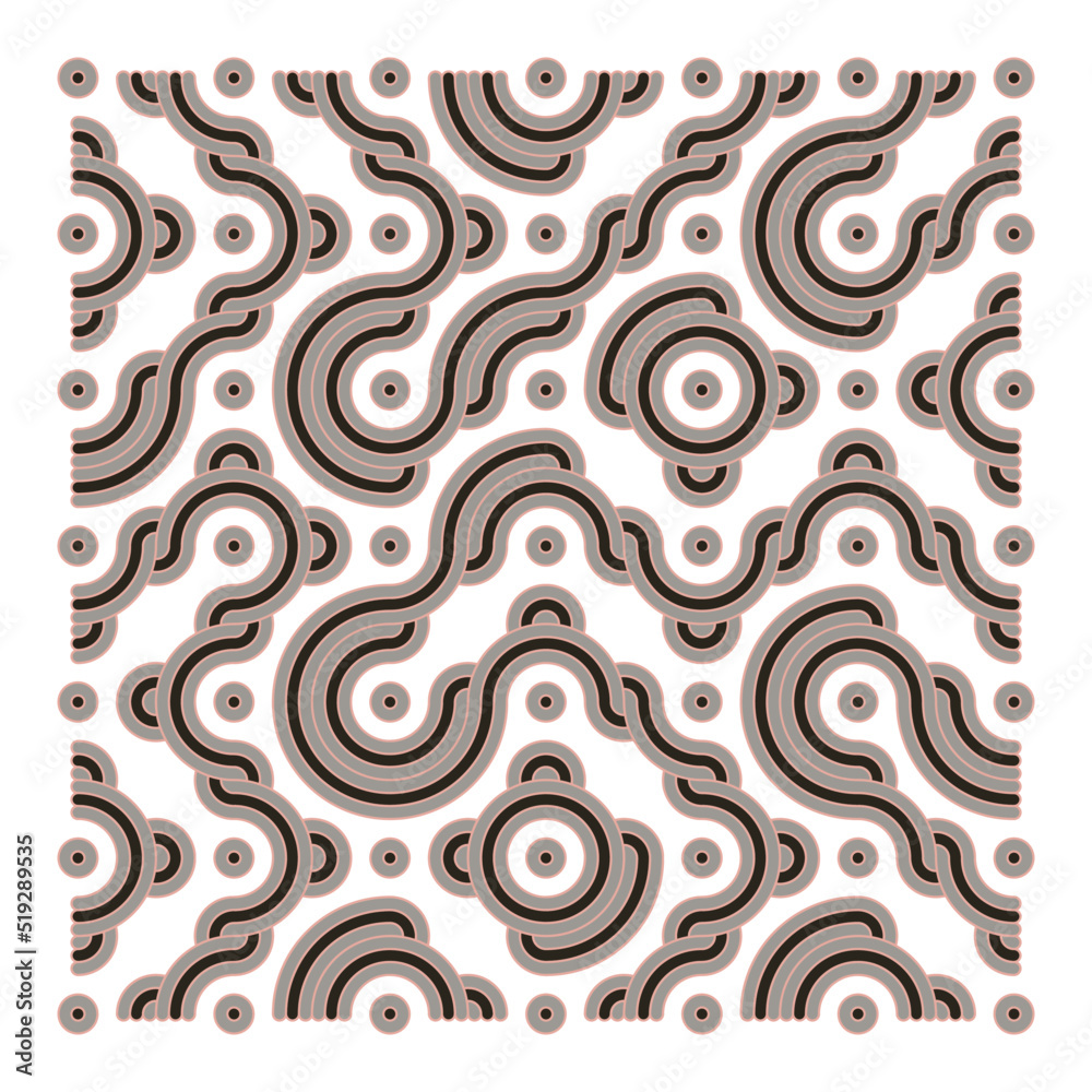 Color truchet tiling connections illustration Color truchet tiling connections illustration