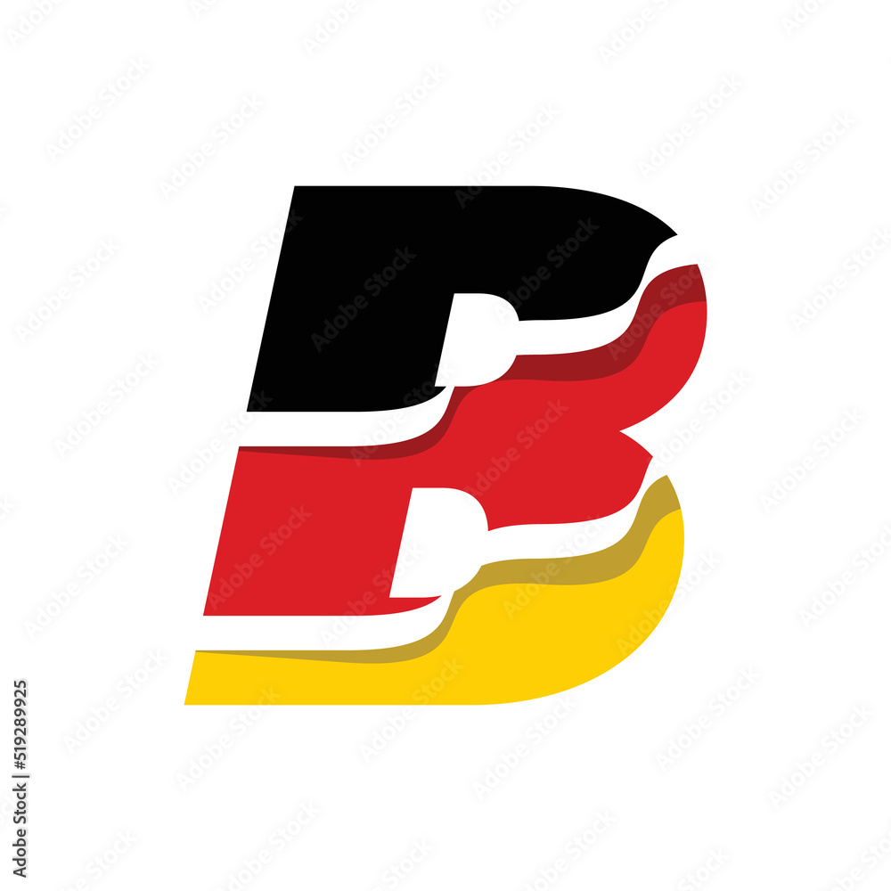 Obraz premium German Alphabet Flag B