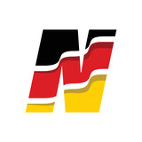 German Alphabet Flag N