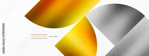 Circle geometric background. Metallic color shiny circles and round shapes. Vector Illustration For Wallpaper, Banner, Background, Card, Book Illustration, landing page