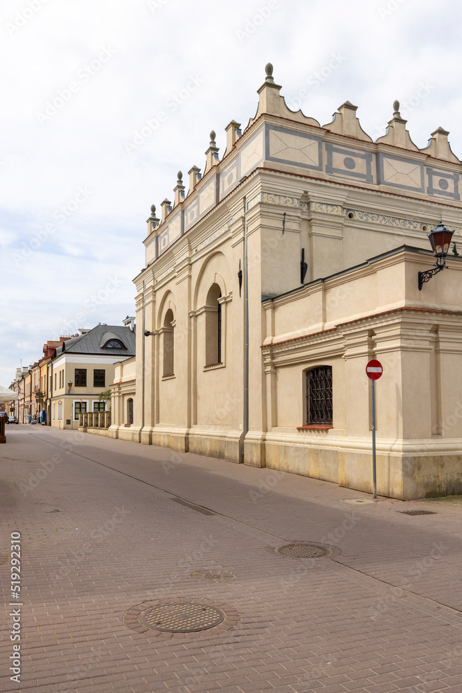 17th century Zamosc Synagogue building in the Old Town, Zamosc, Poland