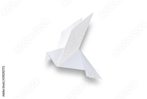 Free Download Paper dove origami isolated on a white background - GFXLoad
