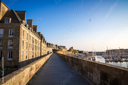 Fortified walls and city of Saint-Malo, Brittany, France