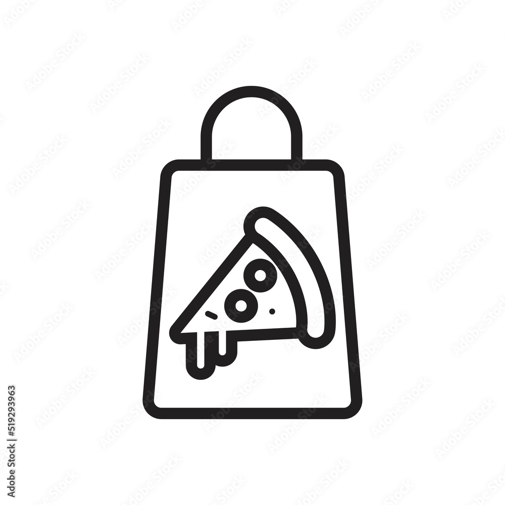 Pizza slice pack icon design. vector illustration Pizza slice pack icon design. vector illustration